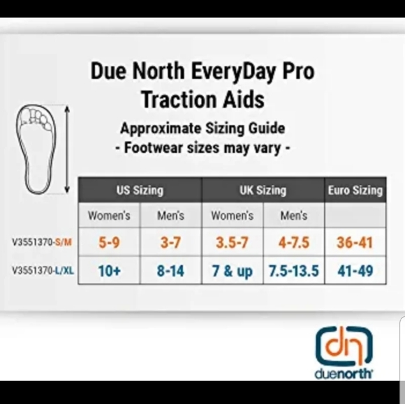 Due North Everyday Pro Ice Cleats for Walking on Ice and Snow - Picture 3 of 4